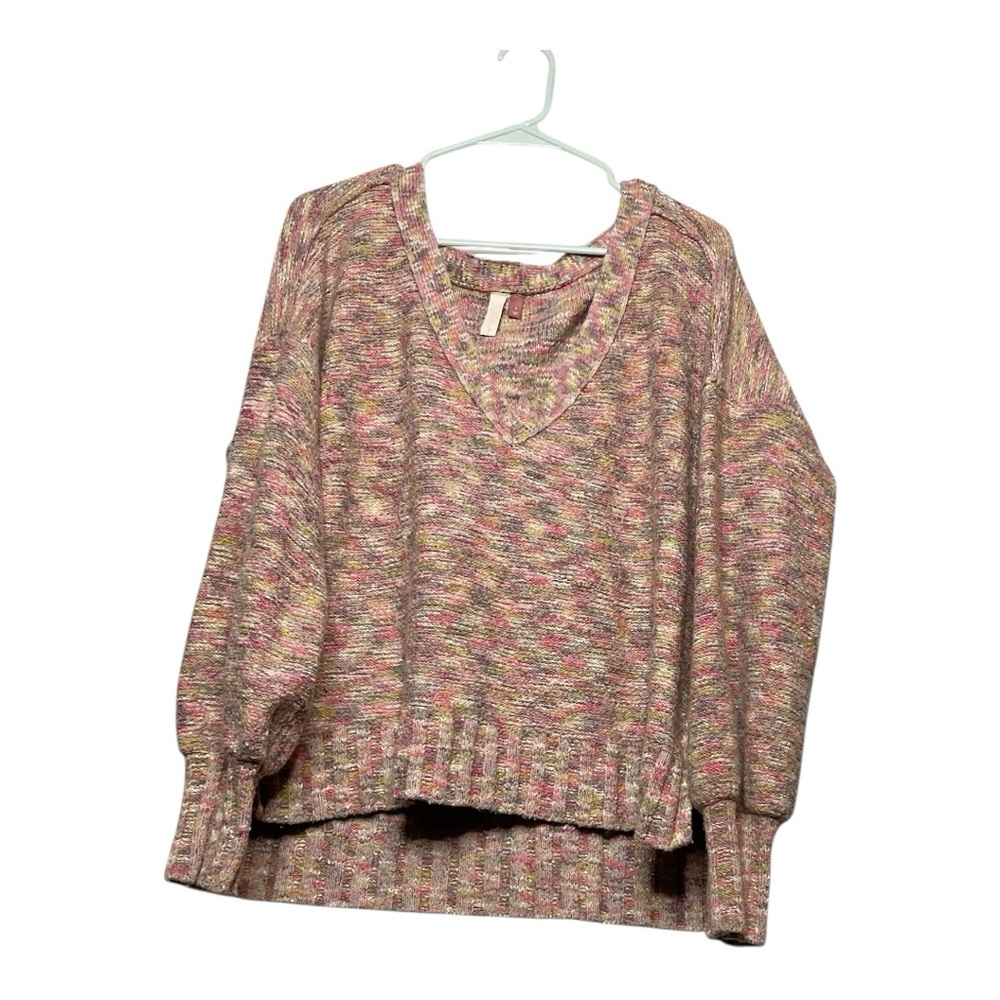 Women’s NWOT Anthropologie Pilcro Deep-v, multicolored,oversized knit,size small